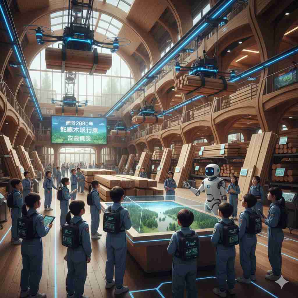 ����2080�N�A�����ŗ鎭�̖؍ގs��ɎЉ�w�ɗ���100���̏��w��